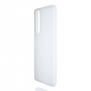 Силиконовый матовый полупрозрачный чехол для Sony Xperia 5 III Белый