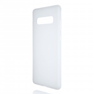 Силиконовый матовый полупрозрачный чехол для Samsung Galaxy S10 Plus Белый