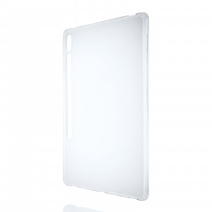 Силиконовый матовый полупрозрачный чехол для Samsung Galaxy Tab S7 FE Белый