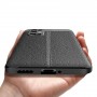 Силиконовый матовый непрозрачный чехол с текстурным покрытием Кожа для Realme GT , цвет Черный
