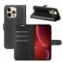 Чехол портмоне подставка для Iphone 13 Pro Max с магнитной защелкой и отделениями для карт, цвет Черный