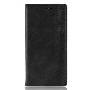 Винтажный книжка портмоне подставка на силиконовой основе с отсеком для карт с магнитной крышкой для Realme GT Master Edition  Черный