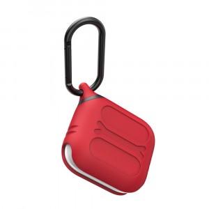 Влагозащищенный силиконовый чехол с заглушкой для AirPods 3 Красный
