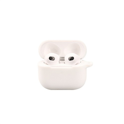 Силиконовый матовый защитный чехол для AirPods 3, цвет Белый