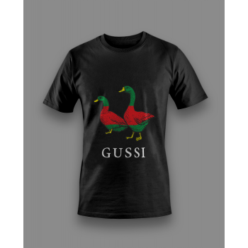 Мужская футболка с принтом GUSSI Черный Черный Черный Черный Черный