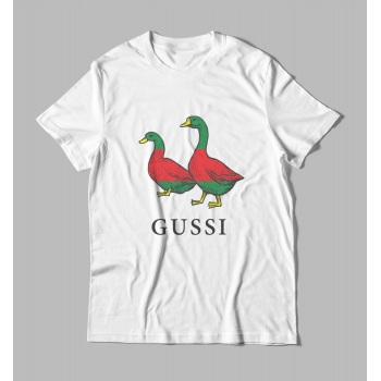 Женская футболка с принтом GUSSI Белый Белый Белый Белый Белый
