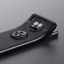 Силиконовый матовый непрозрачный чехол с встроенным кольцом-подставкой для Huawei Nova 8i/Honor 50 Lite, цвет Черный