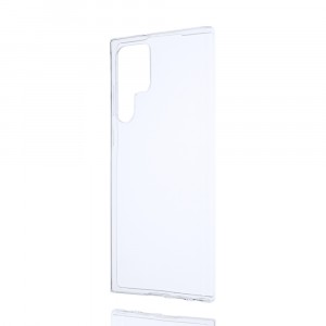 Силиконовый матовый полупрозрачный чехол для Samsung Galaxy S22 Ultra Белый