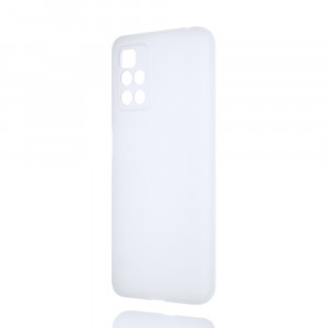 Силиконовый матовый полупрозрачный чехол для Xiaomi Redmi 10 Белый