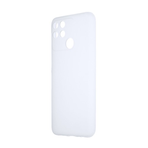 Силиконовый матовый полупрозрачный чехол для Realme Narzo 50A, цвет Белый