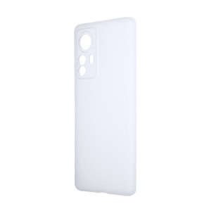 Силиконовый матовый полупрозрачный чехол для Xiaomi 12 Pro Белый
