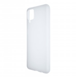 Силиконовый матовый полупрозрачный чехол для Samsung Galaxy A12/ M12 Белый
