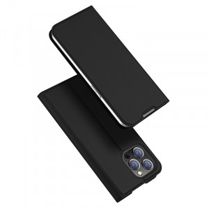 Книжка флип подставка на силиконовой основе с отсеком для карт с магнитной крышкой для Iphone 14 Pro  Черный