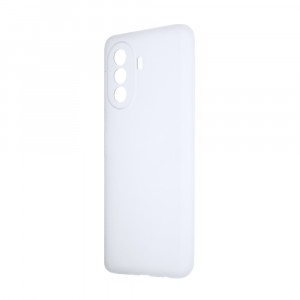 Силиконовый матовый полупрозрачный чехол для Huawei Nova Y70/Y71 Белый