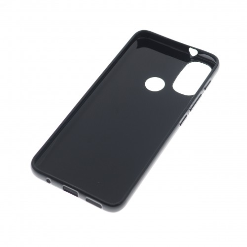 Силиконовый матовый непрозрачный чехол для Motorola Moto E20, цвет Черный