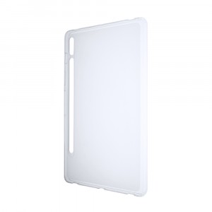 Силиконовый матовый полупрозрачный чехол для Samsung Galaxy Tab S8 Plus Белый