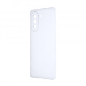 Силиконовый матовый полупрозрачный чехол для Huawei Nova 10 Белый