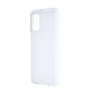 Силиконовый матовый полупрозрачный чехол для Xiaomi Poco M4 5G Белый
