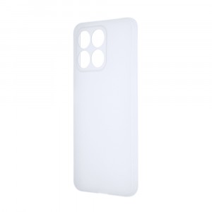 Силиконовый матовый полупрозрачный чехол для Huawei Honor X8a Белый