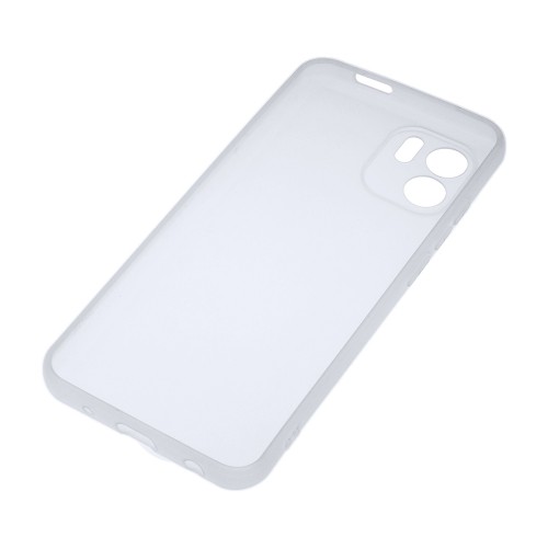 Силиконовый матовый полупрозрачный чехол для Xiaomi Redmi A1/Redmi A2, цвет Белый