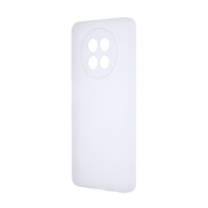 Силиконовый матовый полупрозрачный чехол для Realme 12 5G Белый