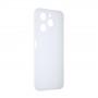Силиконовый матовый полупрозрачный чехол для Itel A70, цвет Белый